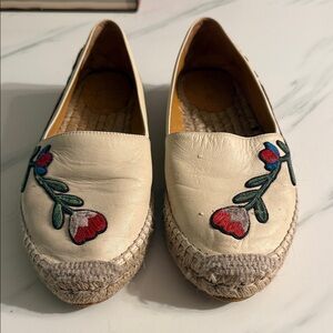 Gucci  Floral Espadrilles - Cream